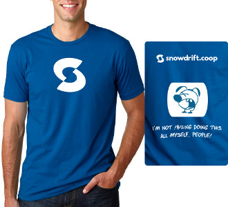 t-shirt: men's
blue